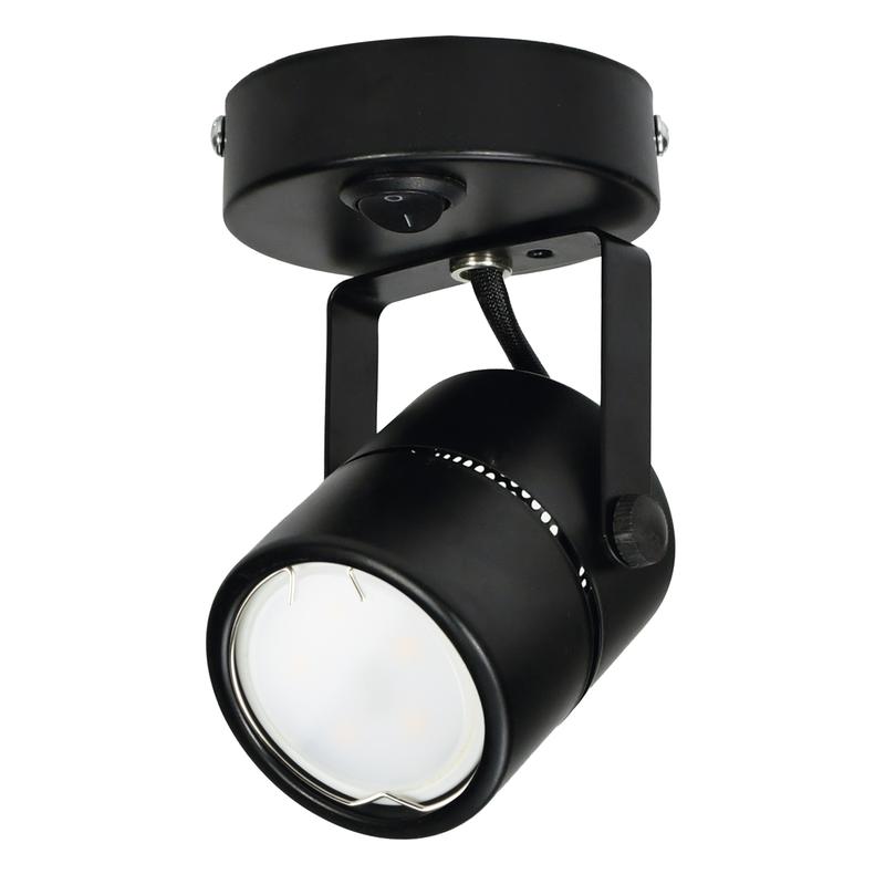Светильник декоративный DLC-S612 GU10/B BLACK Sotto GU10 накладной без лампы выкл. на корпусе метал. черн. Fametto UL-00009420