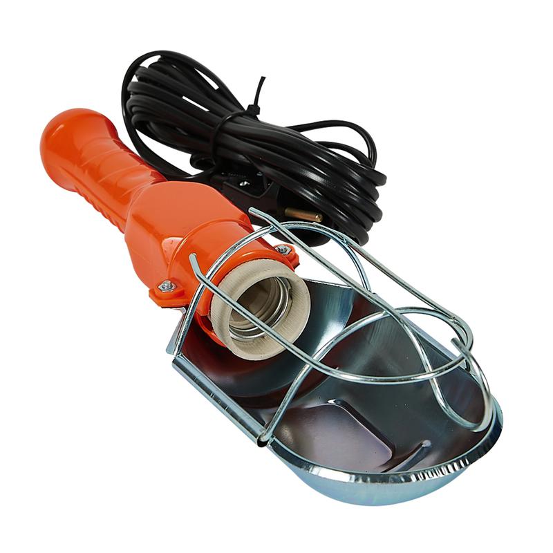 Светильник переносной E27 220В IP20 шнур 10м выкл. на корпусе ORANGE Uniel UL-00010837