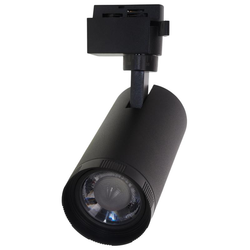 Светильник-прожектор светодиодный трековый ULB-Q261 20Вт/4000К/AC BLACK 20Вт 4000К 1600лм бел. свет с регулируемым углом свечения Volpe UL-00009629