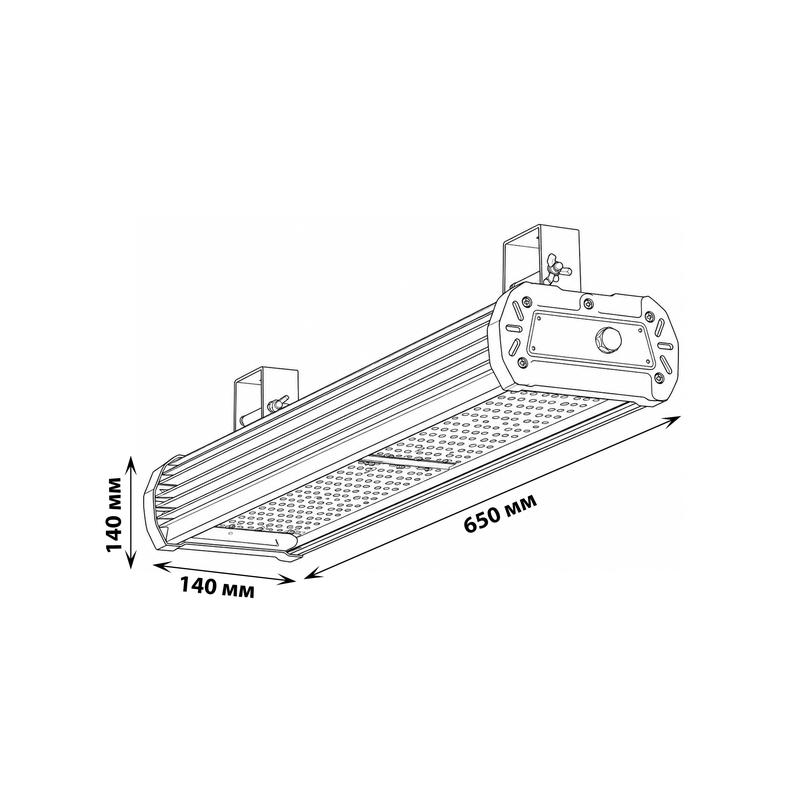 Светильник светодиодный High Bay ULY-U42C 180W/5000K IP65 SILVER 180Вт 5000К IP65 25944лм 120град. промышлен. подвесной серебр. TM Uniel UL-00012288