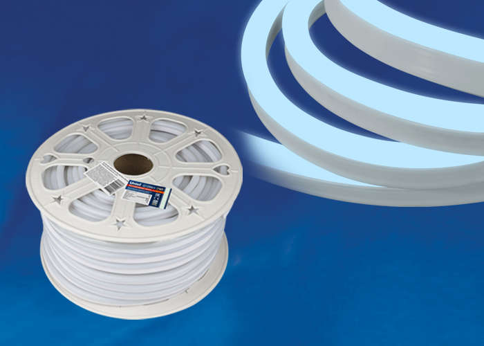 Лента светодиодная ULS-N21-2835-120LED/m-8mm-IP67-220V-8W/m-50M-DW NEON 8Вт/м 120LED/м холод. бел. IP67 220В 8мм гибкая герметичная (уп.50м) Uniel UL-00002924