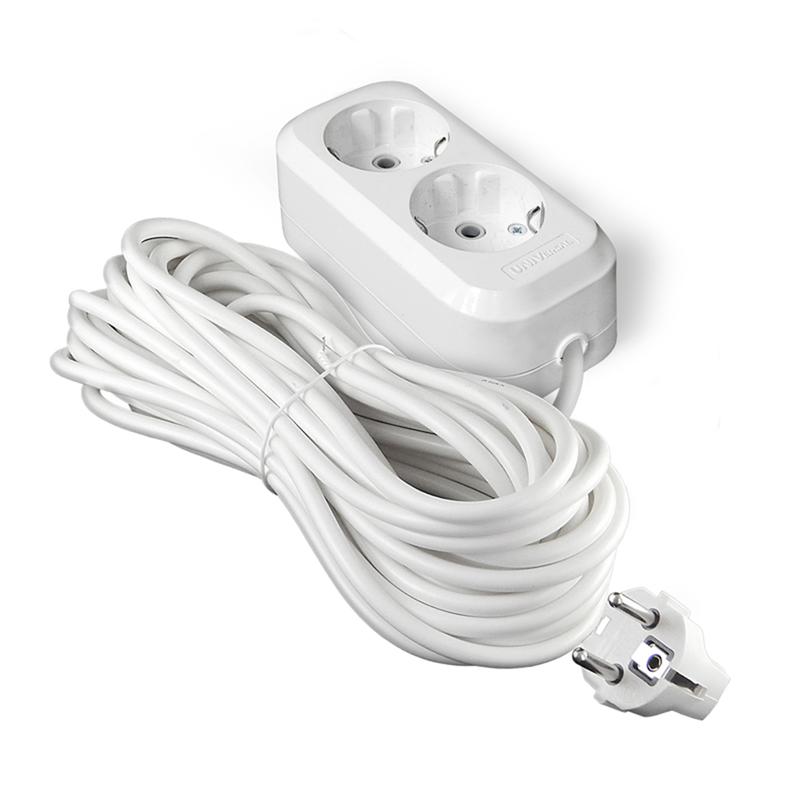 Удлинитель 2х10м с заземл. 10А IP20 У10-553 ПВС 3х1 UNIVersal 553-10