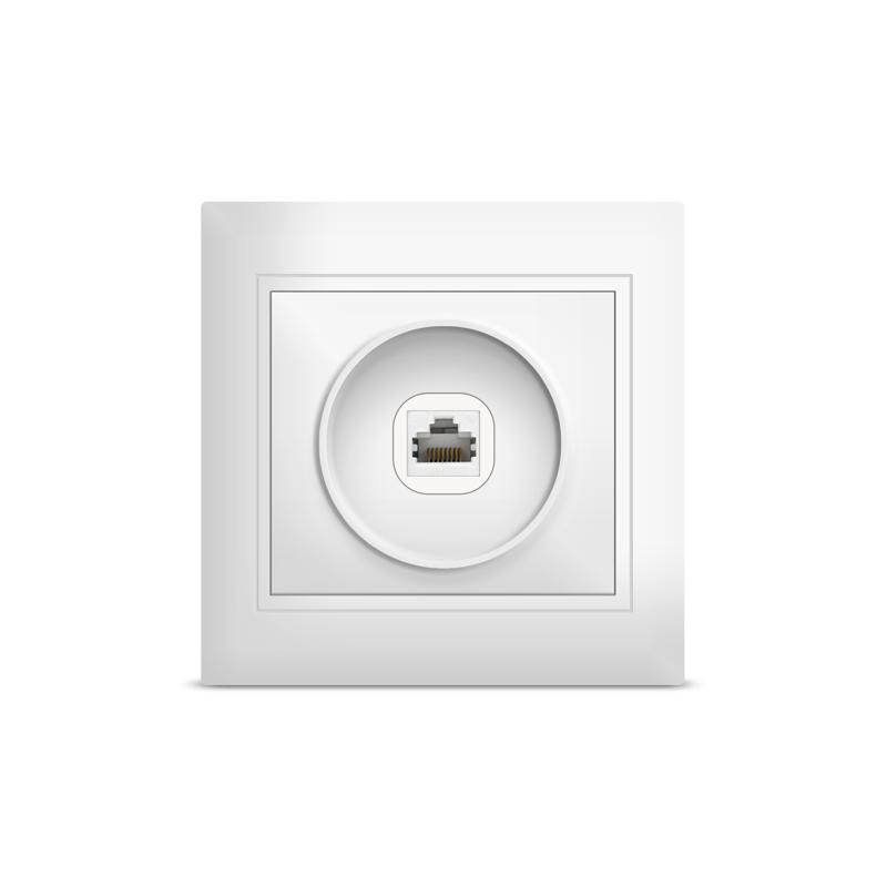 Розетка компьютерная СП Севиль 16А IP29 бел. UNIVersal С0051