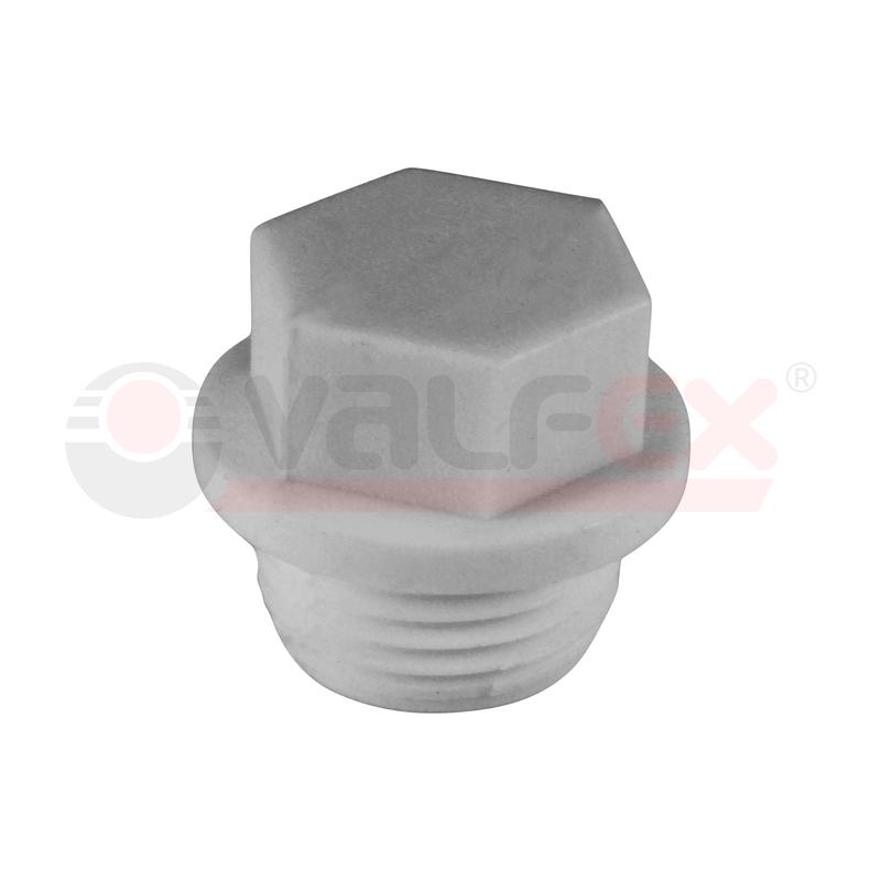 Заглушка резьбовая 20х1/2 (1000/250) сер. VALFEX 10163020Г