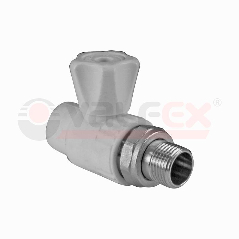Кран шаровой для радиатора прямой 25х1/2дюйм (50/10) сер. VALFEX 10149125Г