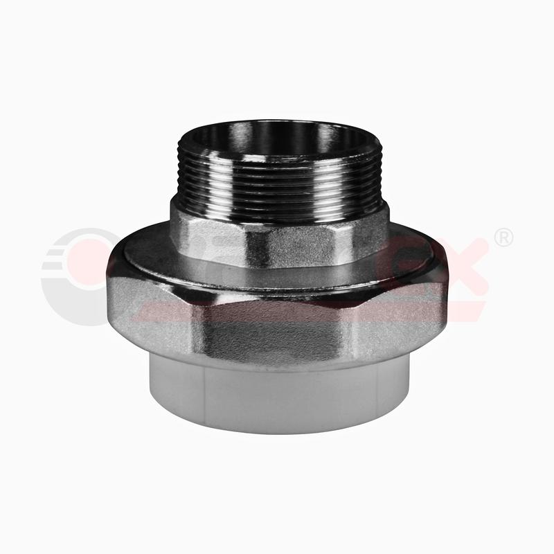 Муфта комб. разъем. (американка) с наружной резьбой 63х2дюйм (16/2) сер. VALFEX 10156050Г