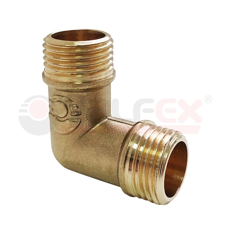 Угольник с наружной резьбой НР-НР 1/2дюйм (120/10) VALFEX VF.093.L.012