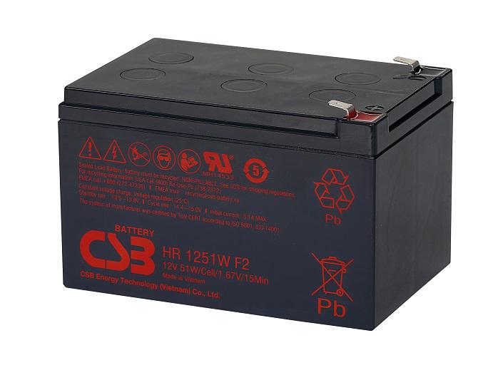 Аккумулятор 12В 12.75А.ч CSB HR1251W F2 CSB