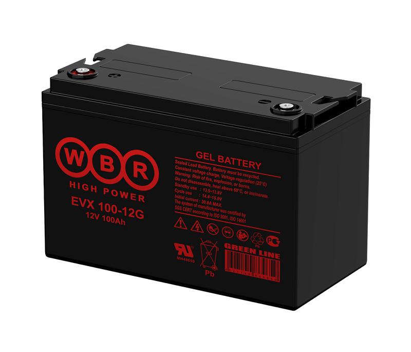 Аккумулятор тяговый 12В 100А.ч WBR EVX100-12G WBR