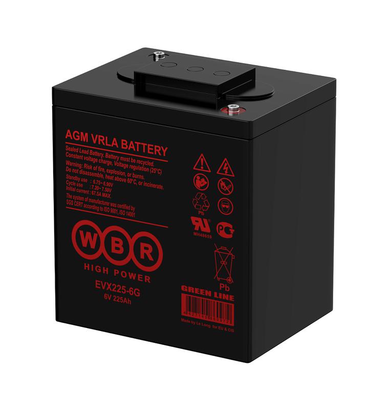 Аккумулятор тяговый 6В 225А.ч WBR EVX225-6G WBR