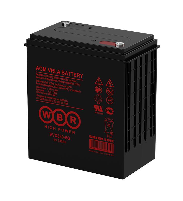 Аккумулятор тяговый 6В 330А.ч WBR EVX330-6G WBR