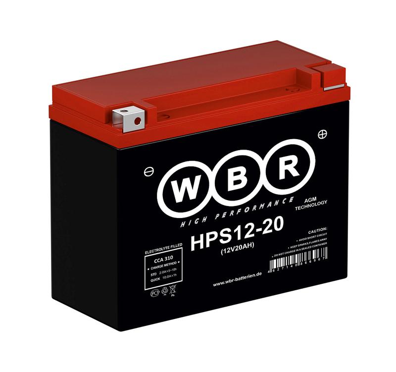 Аккумулятор стартерный 12В 20А.ч WBR HPS12-20 WBR