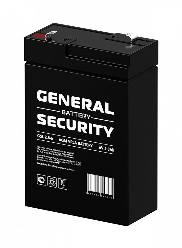 Аккумулятор 6В 2.8А.ч General Security GSL2.8-6