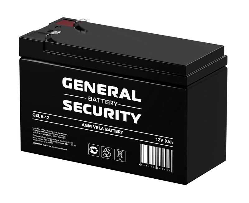 Аккумулятор 12В 9А.ч General Security GSL9-12