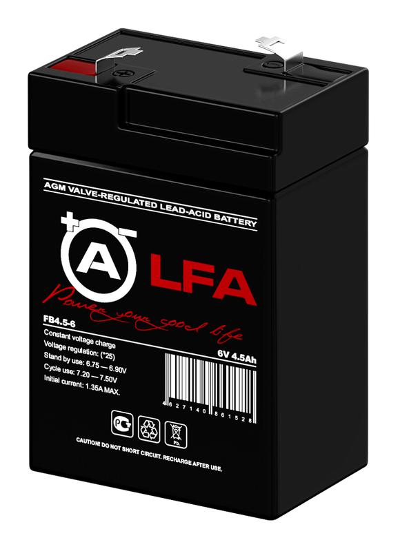 Аккумулятор 6В 4.5А.ч LFA FB4.5-6 LFA