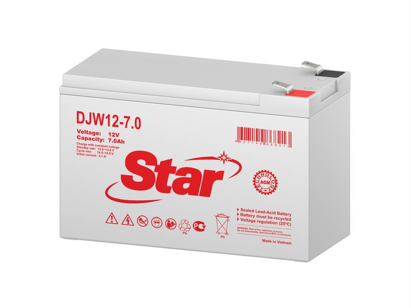 Аккумулятор 12В 7А.ч клемма F2 Star DJW12-7.0