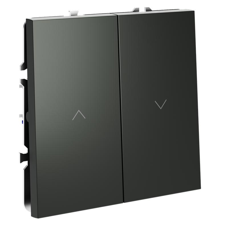 Выключатель для жалюзи 2-кл. 1п СП S70 10А титан Voltum VLS020706