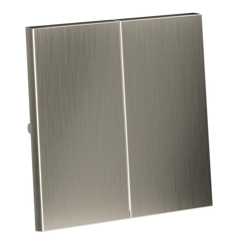 Клавиша для выключателя/переключателя двухклавишного S70 Metal никель Voltum VLSM000311