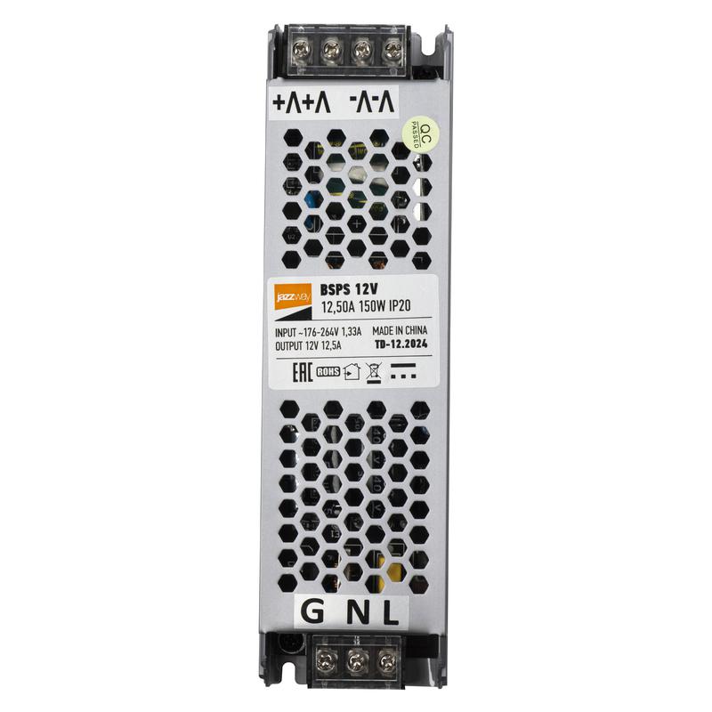 Блок питания для светодиод. ленты BSPS 150Вт 12.5А 12В IP20 метал. JazzWay 5024397