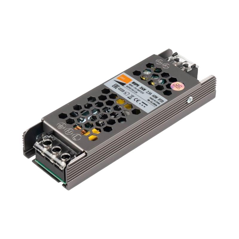 Блок питания для светодиодной ленты 60Вт 2.5А 24В IP20 BSPS метал. Pro JazzWay 5015500