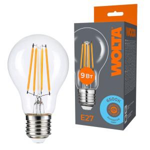 Лампа светодиодная Filament A60 9Вт грушевидная прозрачная 6500К E27 900лм WOLTA WF-A60-9W6KE27